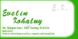 evelin kohalmy business card